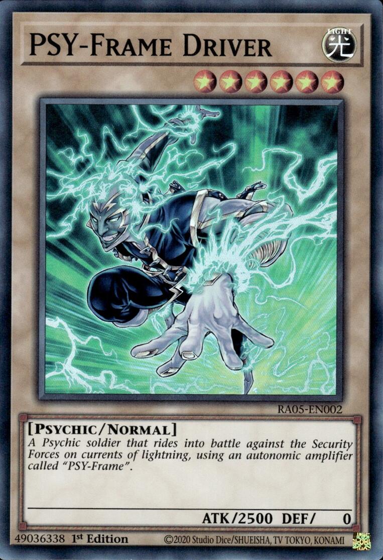 PSY-Frame Driver [RA05-EN002] Super Rare | Shuffle n Cut Hobbies & Games
