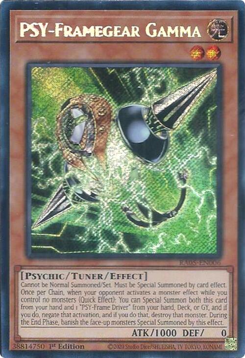 PSY-Framegear Gamma (Secret Rare) [RA05-EN006] Secret Rare | Shuffle n Cut Hobbies & Games