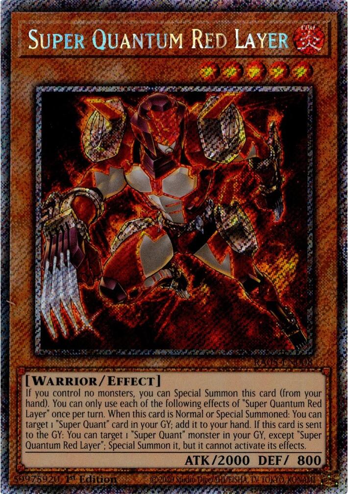 Super Quantum Red Layer (Platinum Secret Rare) [RA05-EN008] Platinum Secret Rare | Shuffle n Cut Hobbies & Games