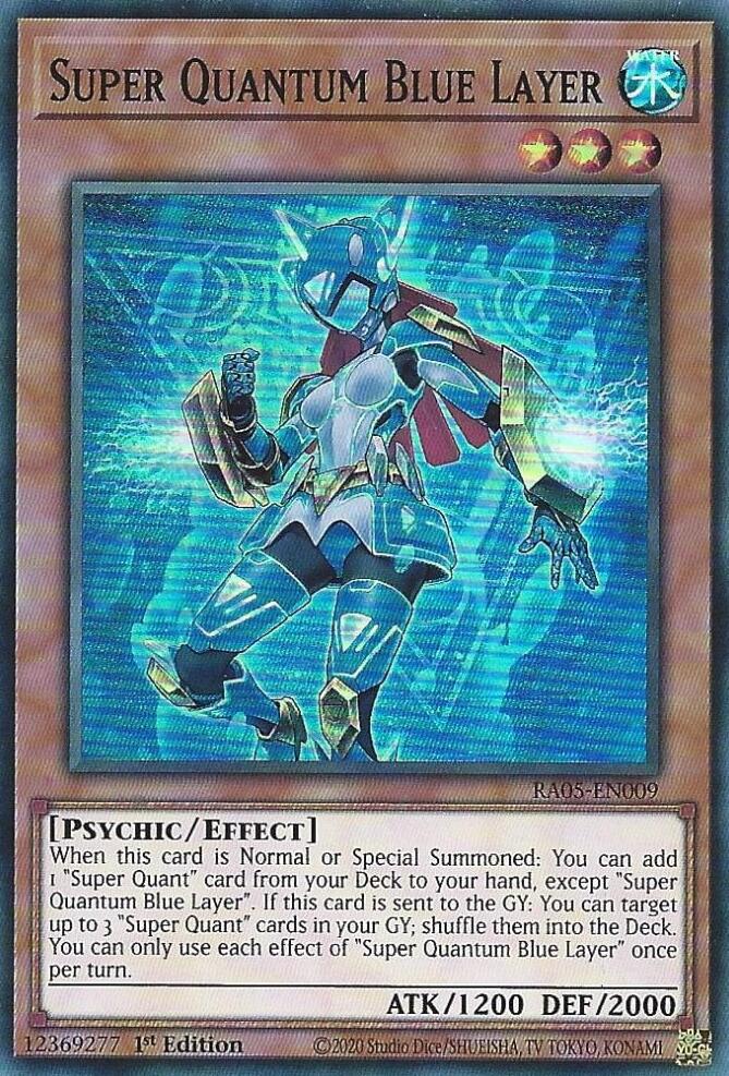 Super Quantum Blue Layer [RA05-EN009] Super Rare | Shuffle n Cut Hobbies & Games
