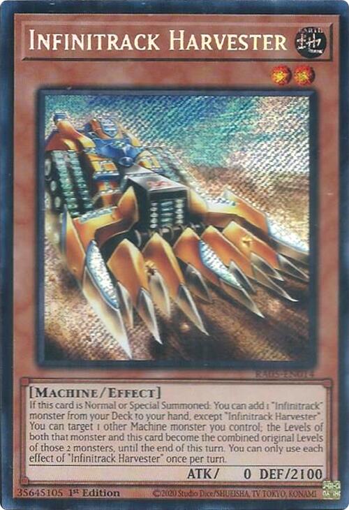 Infinitrack Harvester (Secret Rare) [RA05-EN014] Secret Rare | Shuffle n Cut Hobbies & Games