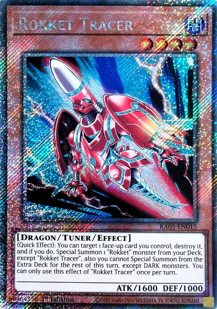 Rokket Tracer (Platinum Secret Rare) [RA05-EN015] Platinum Secret Rare | Shuffle n Cut Hobbies & Games