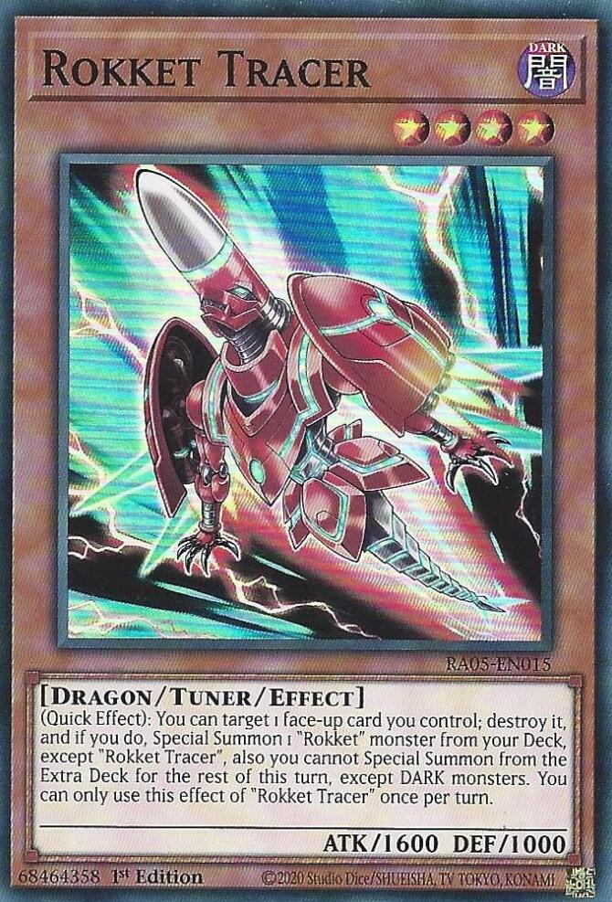 Rokket Tracer [RA05-EN015] Super Rare | Shuffle n Cut Hobbies & Games