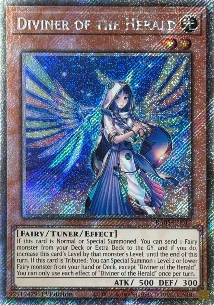 Diviner of the Herald (Platinum Secret Rare) [RA05-EN017] Platinum Secret Rare | Shuffle n Cut Hobbies & Games