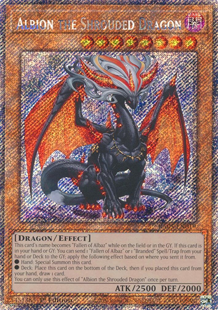 Albion the Shrouded Dragon (Platinum Secret Rare) [RA05-EN019] Platinum Secret Rare | Shuffle n Cut Hobbies & Games
