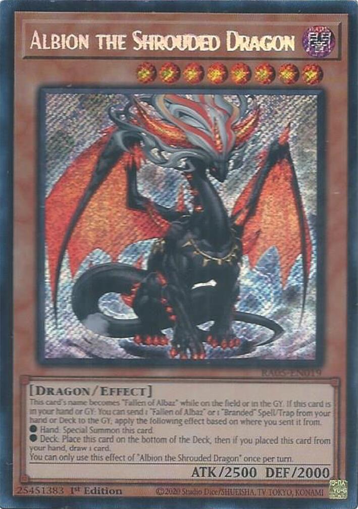 Albion the Shrouded Dragon (Secret Rare) [RA05-EN019] Secret Rare | Shuffle n Cut Hobbies & Games