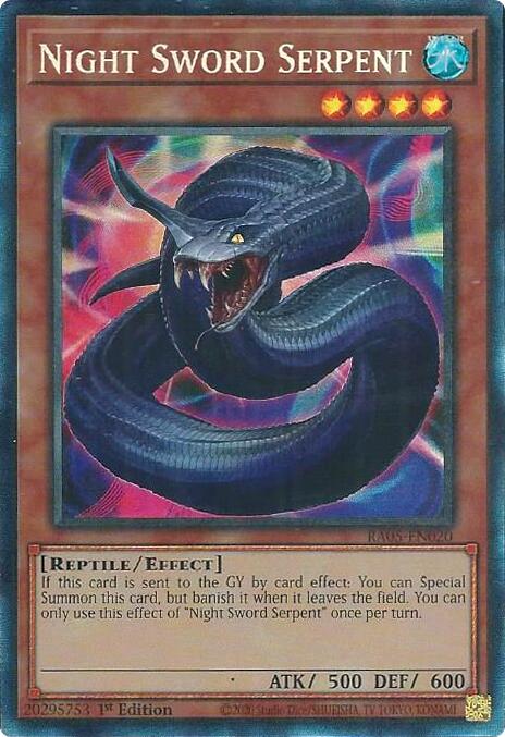 Night Sword Serpent (Collector's Rare) [RA05-EN020] Collector's Rare | Shuffle n Cut Hobbies & Games