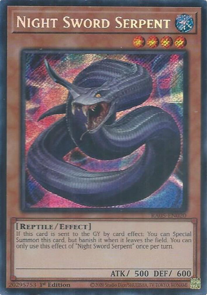 Night Sword Serpent (Secret Rare) [RA05-EN020] Secret Rare | Shuffle n Cut Hobbies & Games