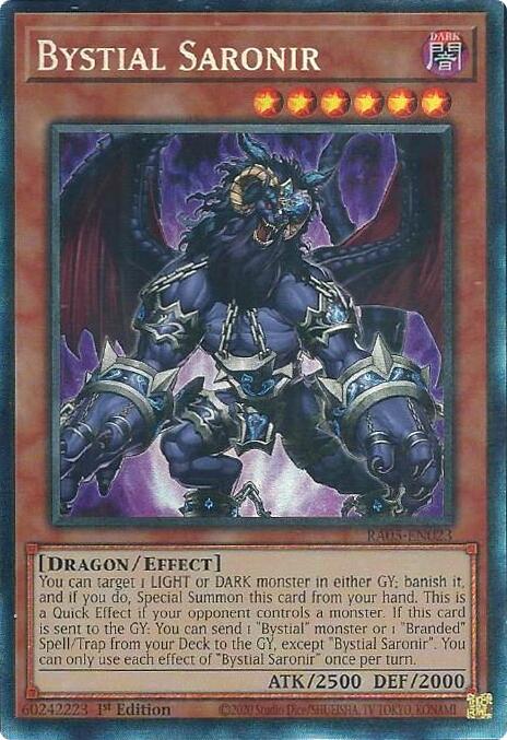 Bystial Saronir (Collector's Rare) [RA05-EN023] Collector's Rare | Shuffle n Cut Hobbies & Games