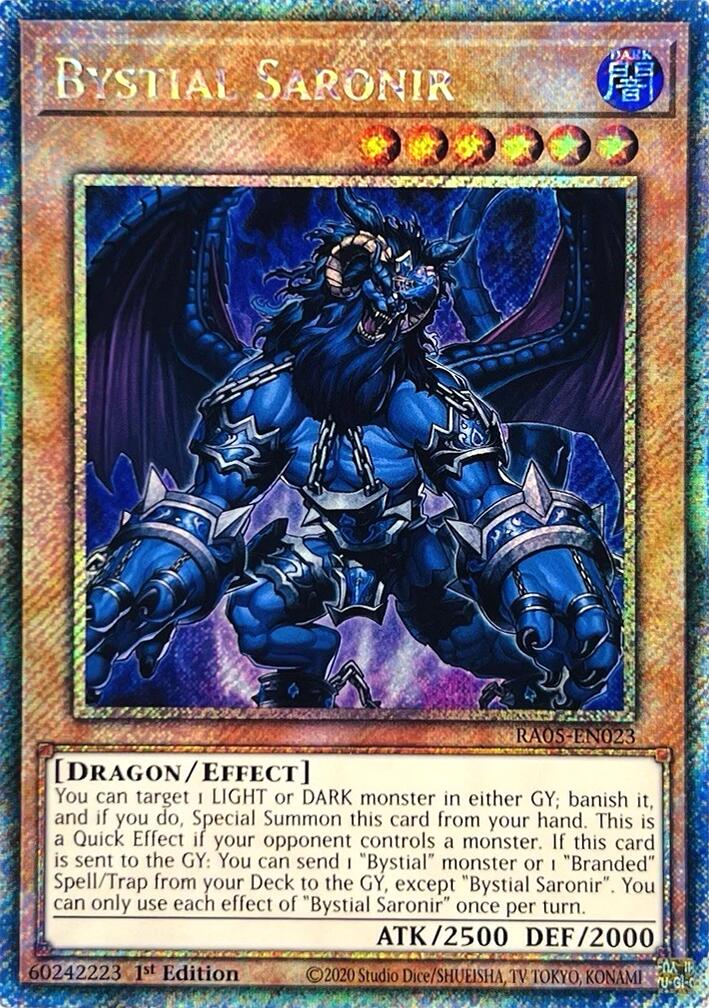 Bystial Saronir (Platinum Secret Rare) [RA05-EN023] Platinum Secret Rare | Shuffle n Cut Hobbies & Games