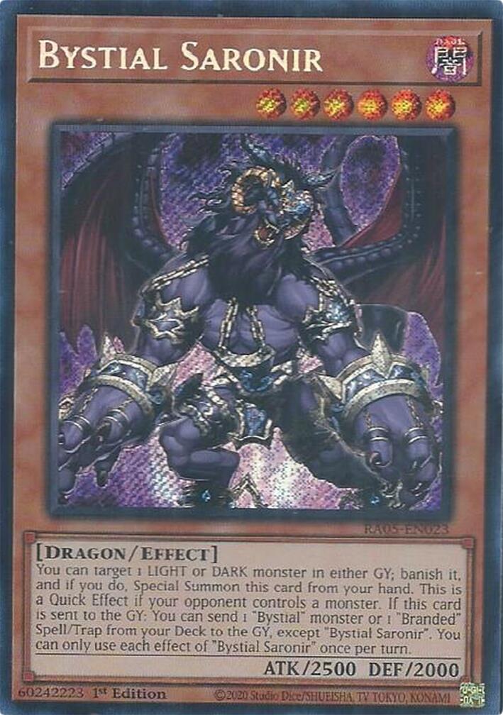 Bystial Saronir (Secret Rare) [RA05-EN023] Secret Rare | Shuffle n Cut Hobbies & Games