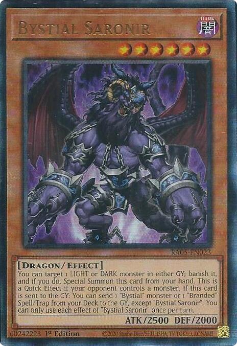 Bystial Saronir (Ultimate Rare) [RA05-EN023] Ultimate Rare | Shuffle n Cut Hobbies & Games