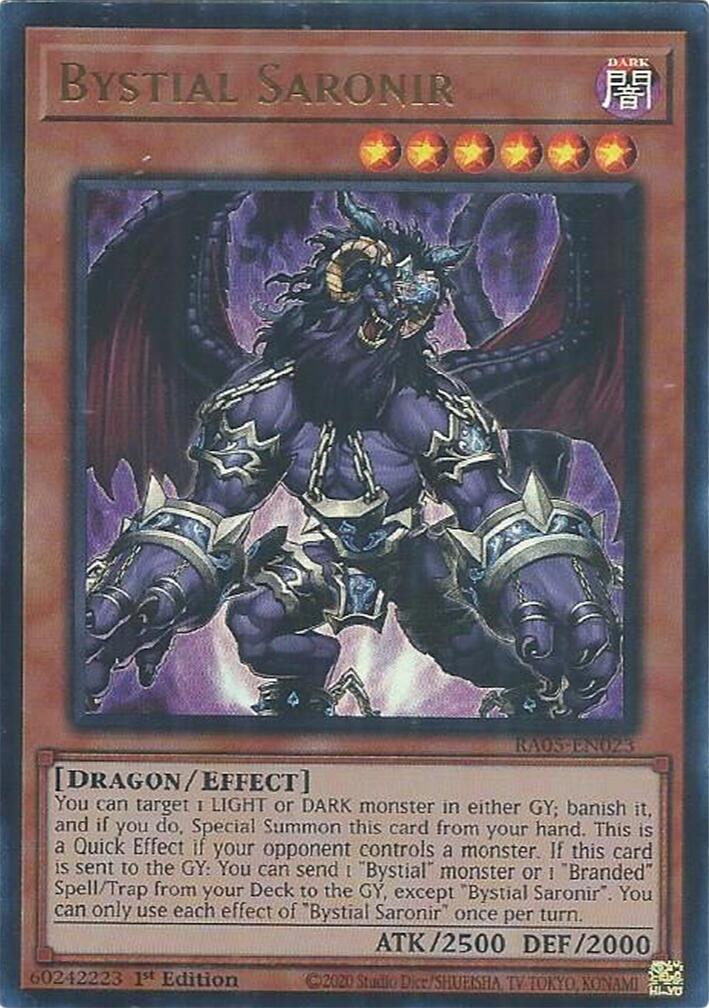 Bystial Saronir (Ultra Rare) [RA05-EN023] Ultra Rare | Shuffle n Cut Hobbies & Games