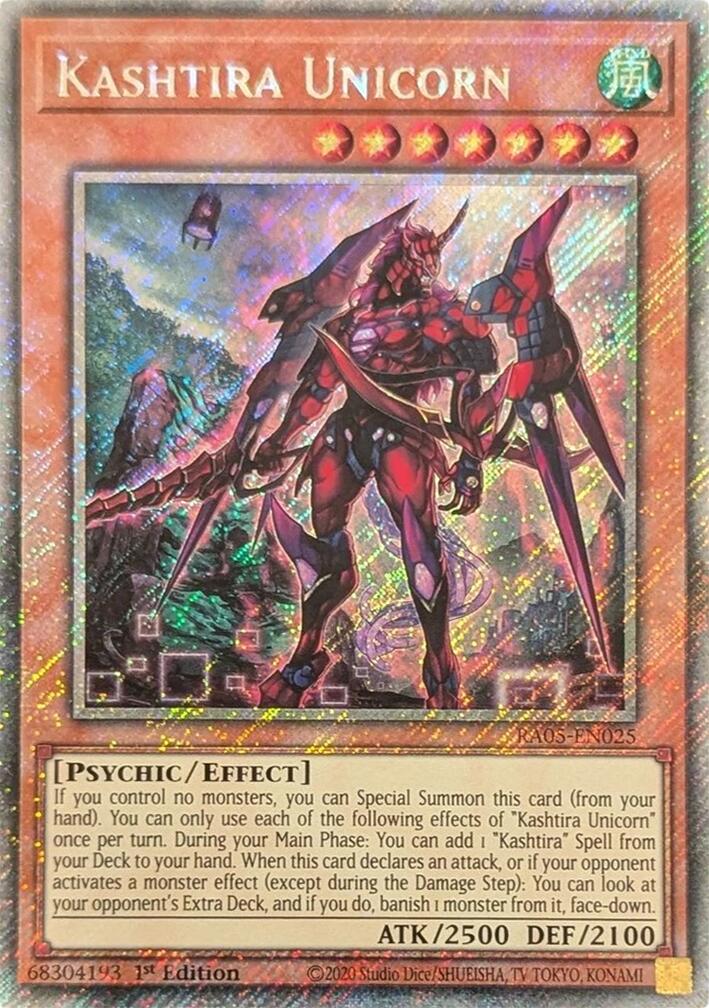 Kashtira Unicorn (Platinum Secret Rare) [RA05-EN025] Platinum Secret Rare | Shuffle n Cut Hobbies & Games