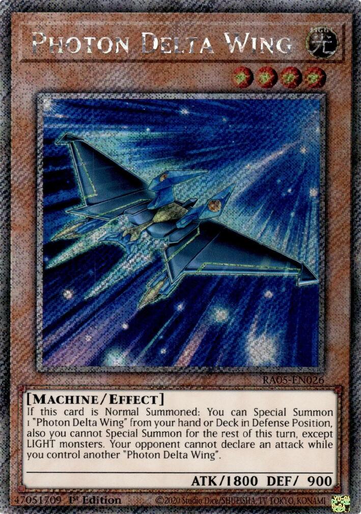 Photon Delta Wing (Platinum Secret Rare) [RA05-EN026] Platinum Secret Rare | Shuffle n Cut Hobbies & Games