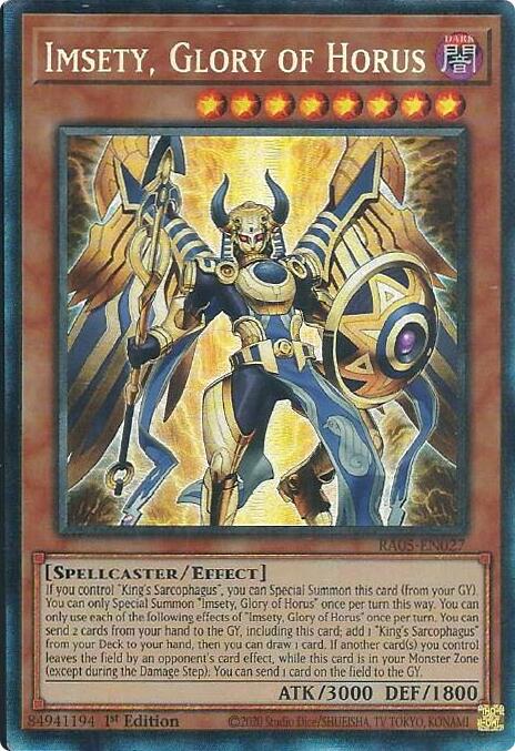 Imsety, Glory of Horus (Collector's Rare) [RA05-EN027] Collector's Rare | Shuffle n Cut Hobbies & Games