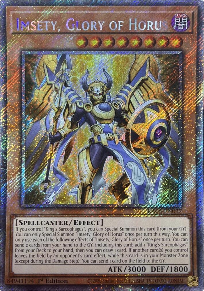 Imsety, Glory of Horus (Platinum Secret Rare) [RA05-EN027] Platinum Secret Rare | Shuffle n Cut Hobbies & Games