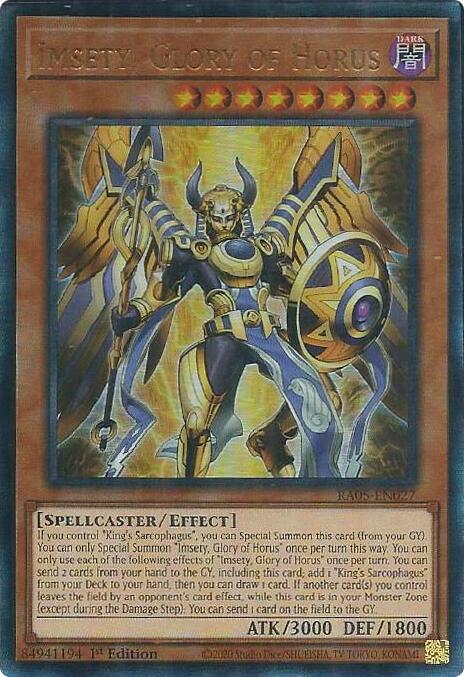 Imsety, Glory of Horus (Ultimate Rare) [RA05-EN027] Ultimate Rare | Shuffle n Cut Hobbies & Games