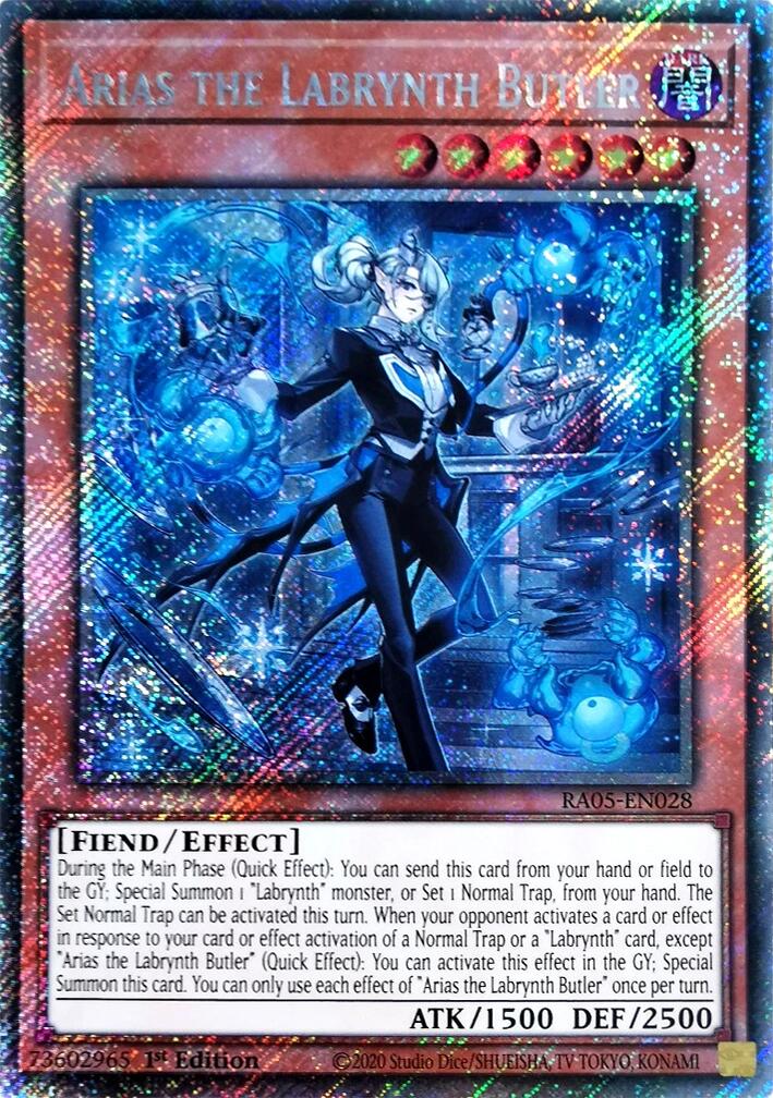 Arias the Labrynth Butler (Platinum Secret Rare) [RA05-EN028] Platinum Secret Rare | Shuffle n Cut Hobbies & Games