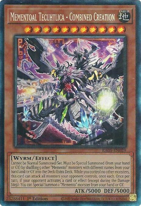 Mementoal Tecuhtlica - Combined Creation (Collector's Rare) [RA05-EN029] Collector's Rare | Shuffle n Cut Hobbies & Games