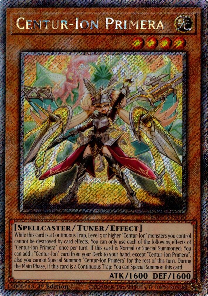 Centur-Ion Primera (Platinum Secret Rare) [RA05-EN030] Platinum Secret Rare | Shuffle n Cut Hobbies & Games