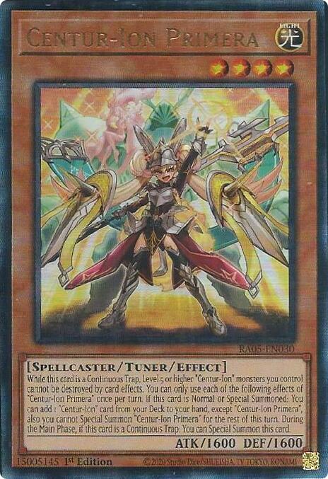Centur-Ion Primera (Ultimate Rare) [RA05-EN030] Ultimate Rare | Shuffle n Cut Hobbies & Games