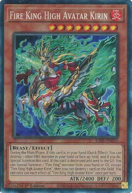 Fire King High Avatar Kirin (Collector's Rare) [RA05-EN032] Collector's Rare | Shuffle n Cut Hobbies & Games