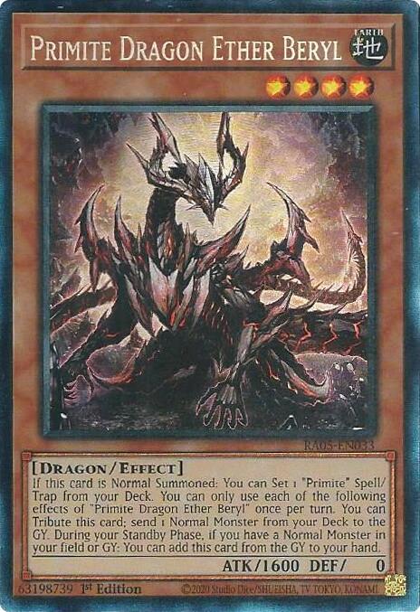 Primite Dragon Ether Beryl (Collector's Rare) [RA05-EN033] Collector's Rare | Shuffle n Cut Hobbies & Games