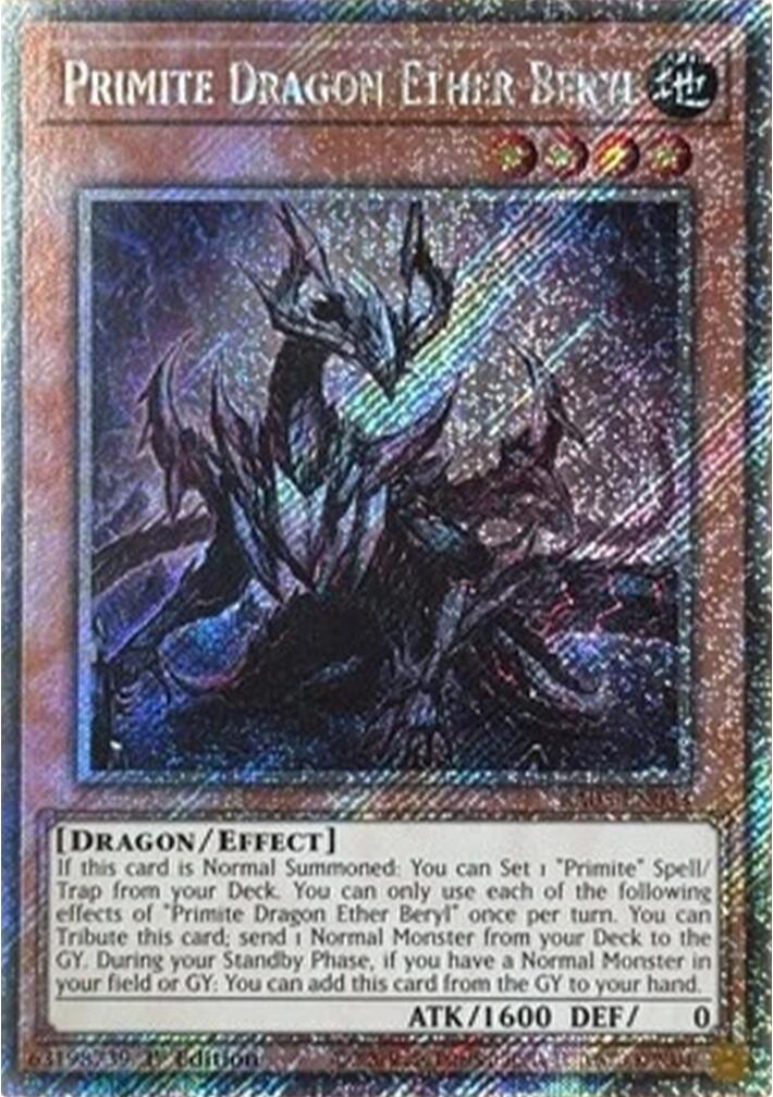 Primite Dragon Ether Beryl (Platinum Secret Rare) [RA05-EN033] Platinum Secret Rare | Shuffle n Cut Hobbies & Games
