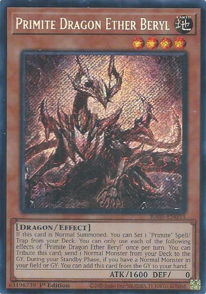 Primite Dragon Ether Beryl (Secret Rare) [RA05-EN033] Secret Rare | Shuffle n Cut Hobbies & Games