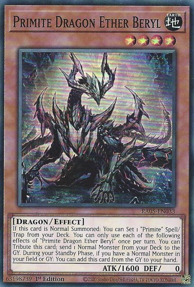 Primite Dragon Ether Beryl [RA05-EN033] Super Rare | Shuffle n Cut Hobbies & Games