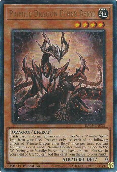 Primite Dragon Ether Beryl (Ultimate Rare) [RA05-EN033] Ultimate Rare | Shuffle n Cut Hobbies & Games
