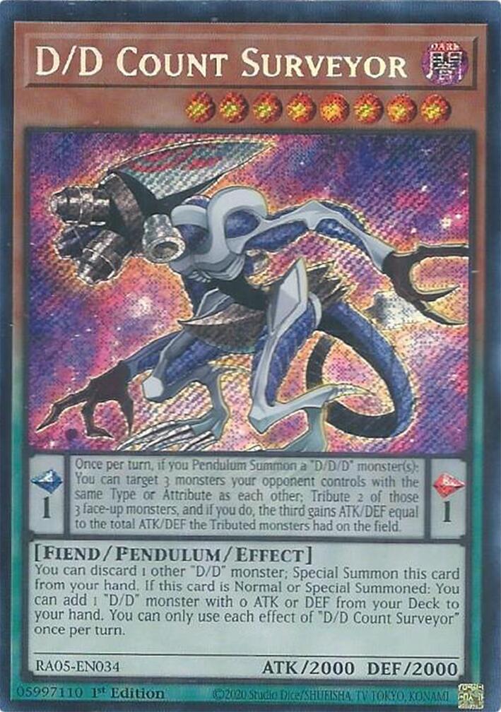 D/D Count Surveyor (Secret Rare) [RA05-EN034] Secret Rare | Shuffle n Cut Hobbies & Games