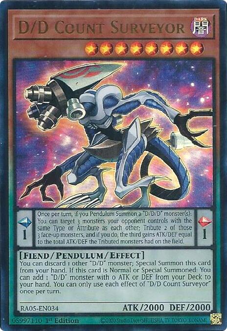 D/D Count Surveyor (Ultra Rare) [RA05-EN034] Ultra Rare | Shuffle n Cut Hobbies & Games