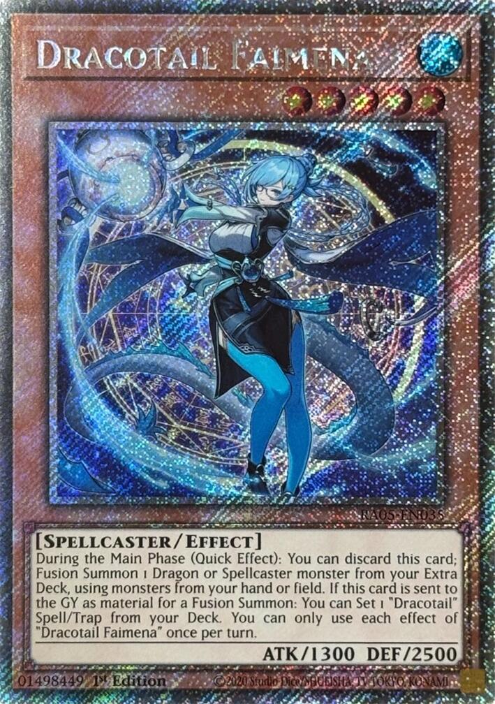 Dracotail Faimena (Platinum Secret Rare) [RA05-EN035] Platinum Secret Rare | Shuffle n Cut Hobbies & Games