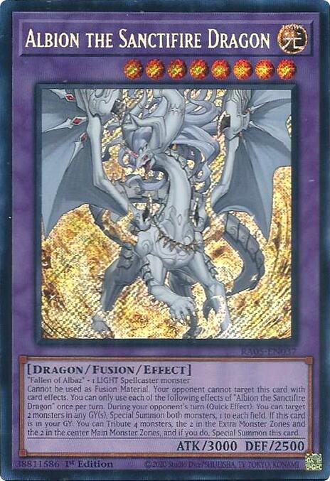 Albion the Sanctifire Dragon (Secret Rare) [RA05-EN037] Secret Rare | Shuffle n Cut Hobbies & Games