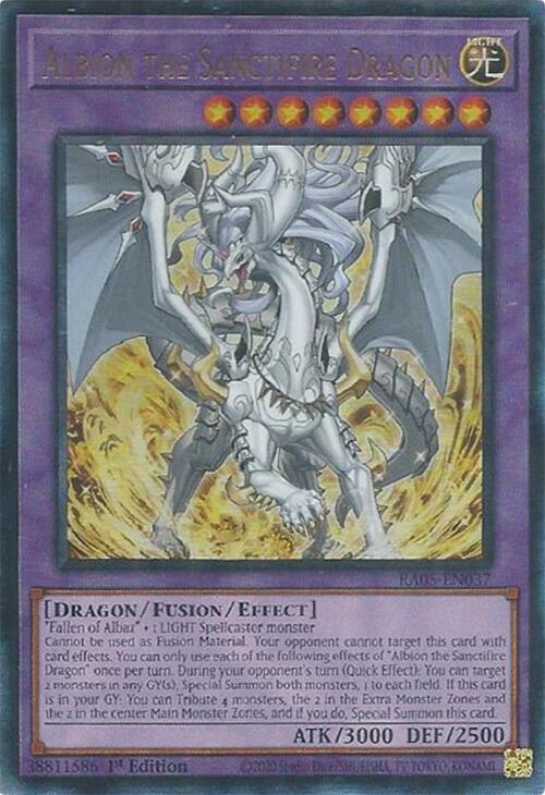 Albion the Sanctifire Dragon (Ultimate Rare) [RA05-EN037] Ultimate Rare | Shuffle n Cut Hobbies & Games