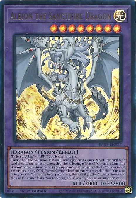 Albion the Sanctifire Dragon (Ultra Rare) [RA05-EN037] Ultra Rare | Shuffle n Cut Hobbies & Games