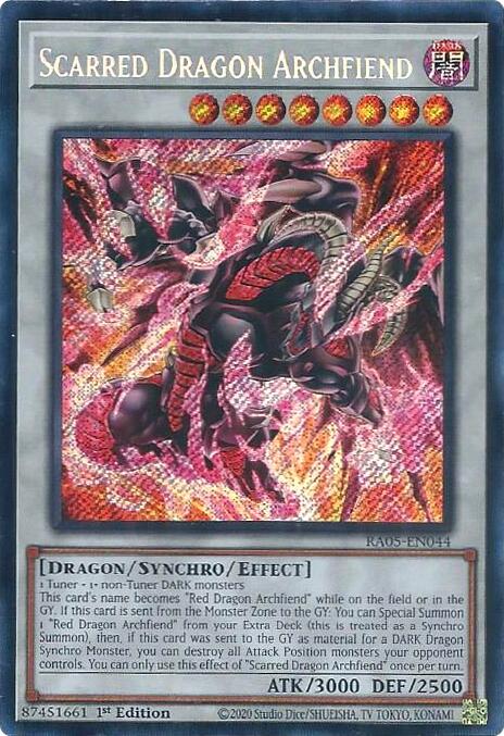 Scarred Dragon Archfiend (Secret Rare) [RA05-EN044] Secret Rare | Shuffle n Cut Hobbies & Games
