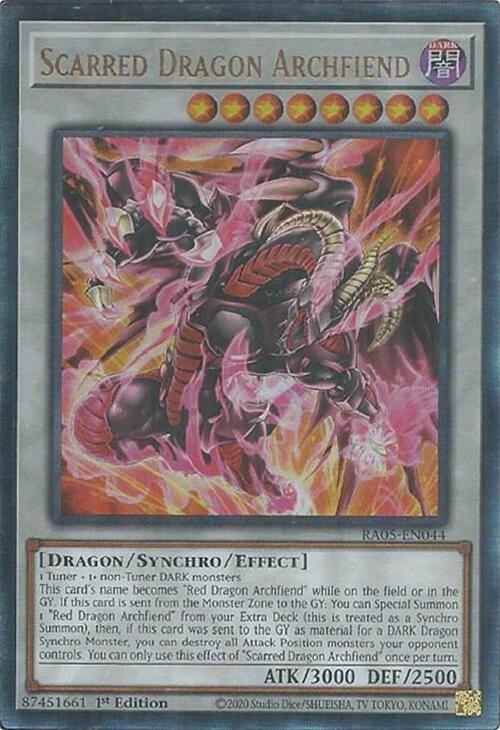 Scarred Dragon Archfiend (Ultimate Rare) [RA05-EN044] Ultimate Rare | Shuffle n Cut Hobbies & Games