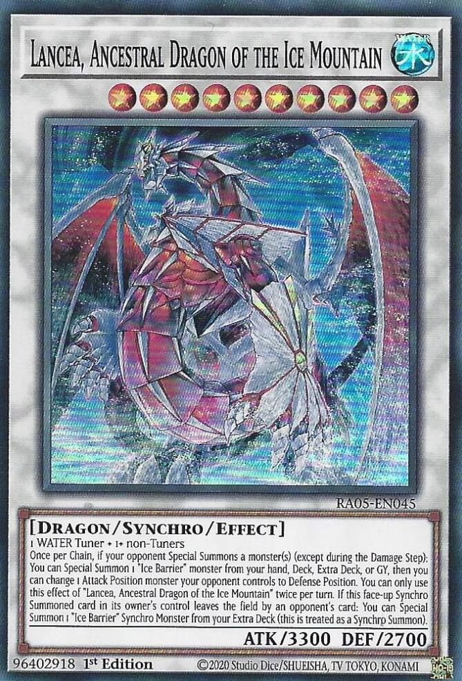 Lancea, Ancestral Dragon of the Ice Mountain [RA05-EN045] Super Rare | Shuffle n Cut Hobbies & Games