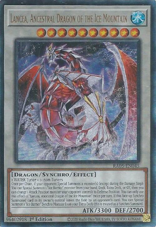 Lancea, Ancestral Dragon of the Ice Mountain (Ultimate Rare) [RA05-EN045] Ultimate Rare | Shuffle n Cut Hobbies & Games