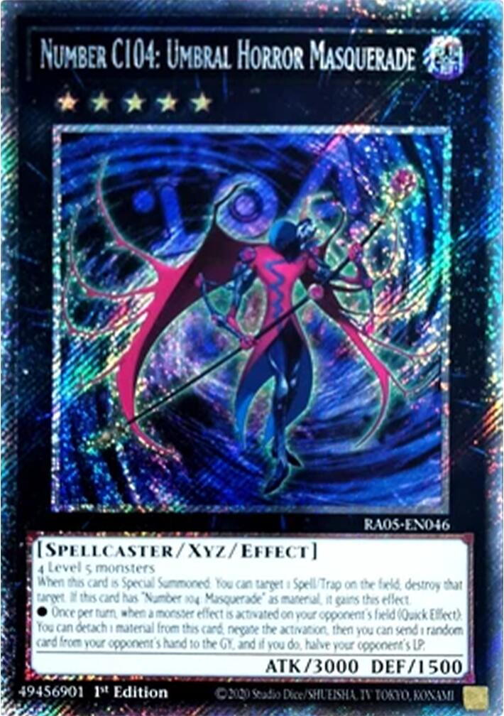 Number C104: Umbral Horror Masquerade (Platinum Secret Rare) [RA05-EN046] Platinum Secret Rare | Shuffle n Cut Hobbies & Games