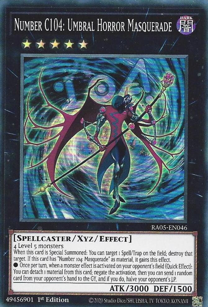 Number C104: Umbral Horror Masquerade [RA05-EN046] Super Rare | Shuffle n Cut Hobbies & Games