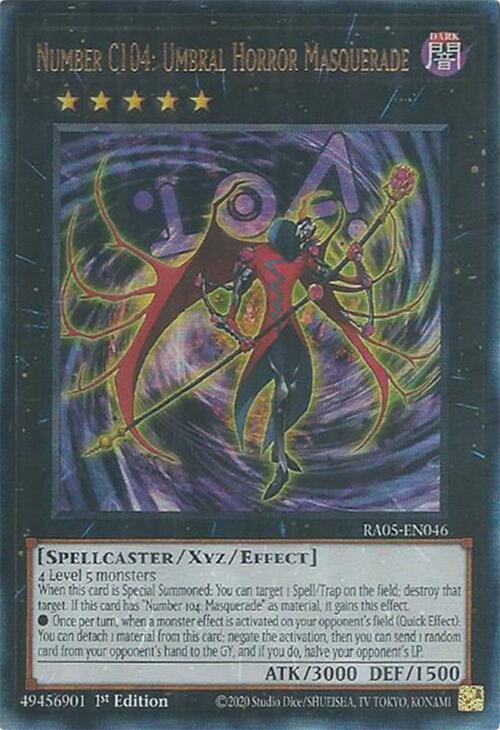Number C104: Umbral Horror Masquerade (Ultimate Rare) [RA05-EN046] Ultimate Rare | Shuffle n Cut Hobbies & Games
