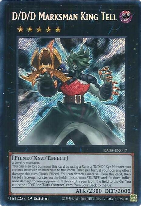 D/D/D Marksman King Tell (Secret Rare) [RA05-EN047] Secret Rare | Shuffle n Cut Hobbies & Games