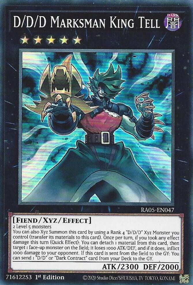D/D/D Marksman King Tell [RA05-EN047] Super Rare | Shuffle n Cut Hobbies & Games