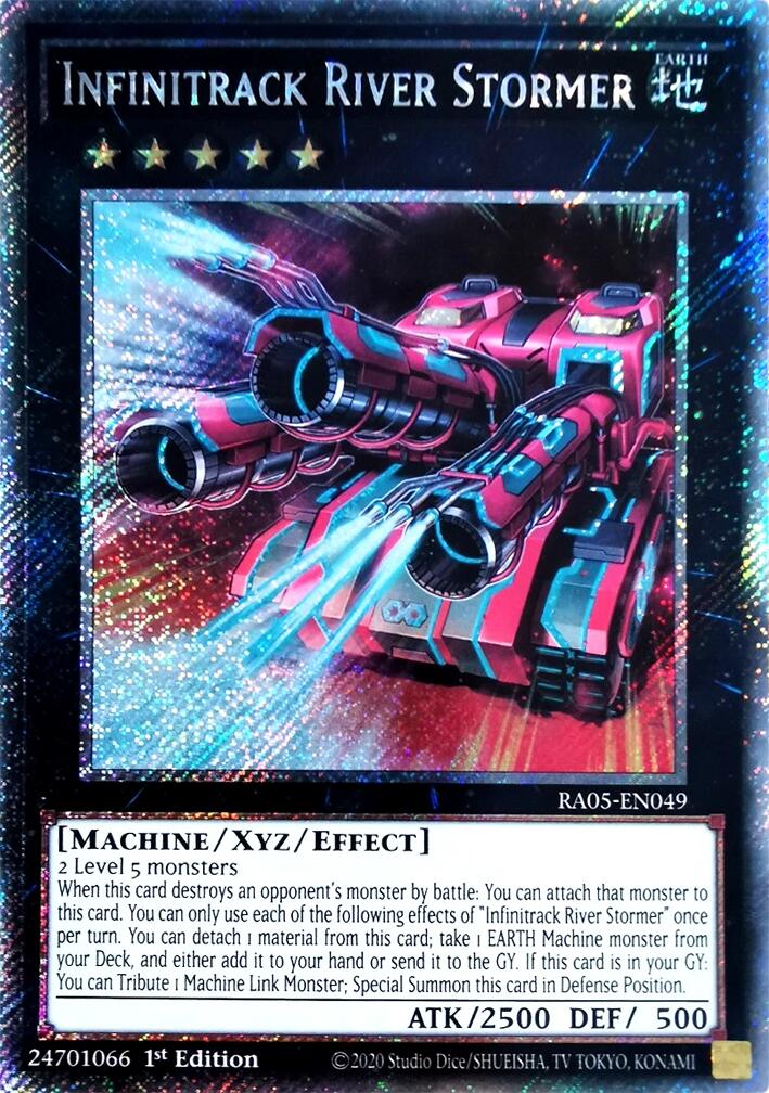 Infinitrack River Stormer (Platinum Secret Rare) [RA05-EN049] Platinum Secret Rare | Shuffle n Cut Hobbies & Games