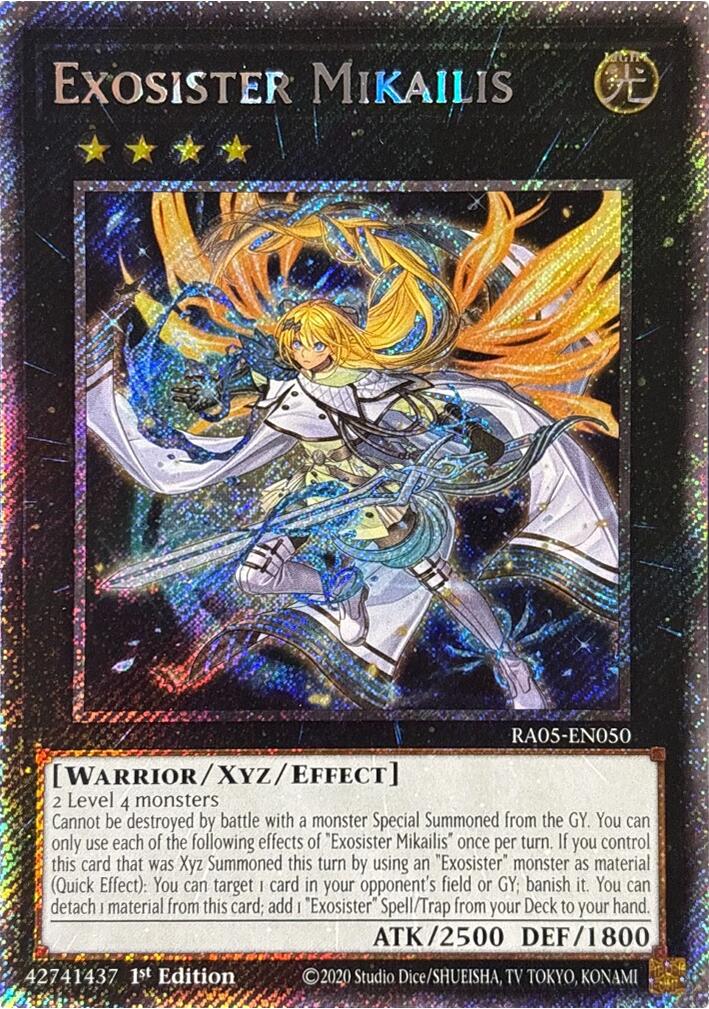 Exosister Mikailis (Platinum Secret Rare) [RA05-EN050] Platinum Secret Rare | Shuffle n Cut Hobbies & Games