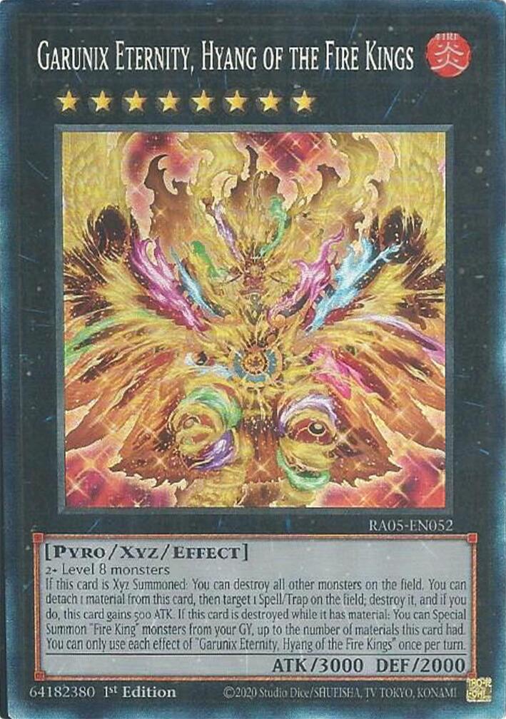 Garunix Eternity, Hyang of the Fire Kings (Collector's Rare) [RA05-EN052] Collector's Rare | Shuffle n Cut Hobbies & Games